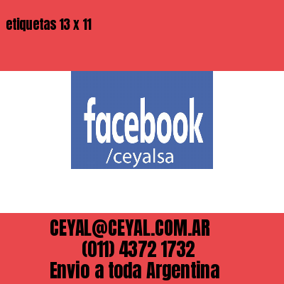 etiquetas 13 x 11