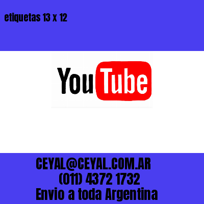 etiquetas 13 x 12