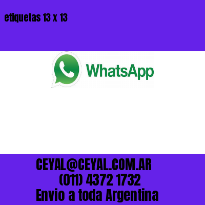 etiquetas 13 x 13