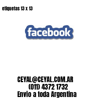 etiquetas 13 x 13