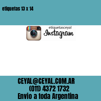 etiquetas 13 x 14