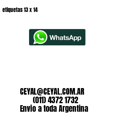 etiquetas 13 x 14