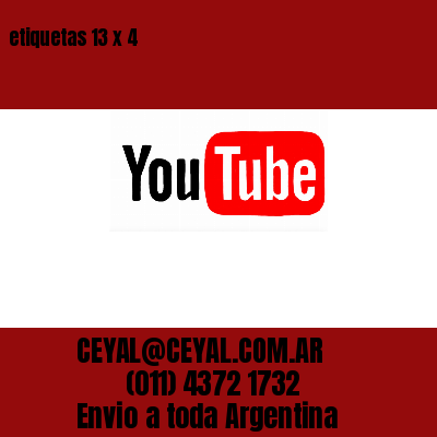 etiquetas 13 x 4