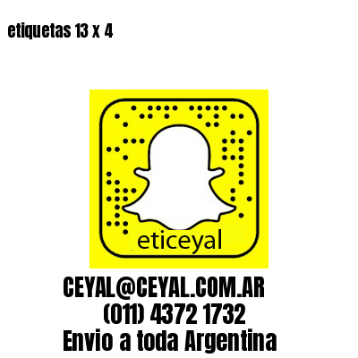 etiquetas 13 x 4