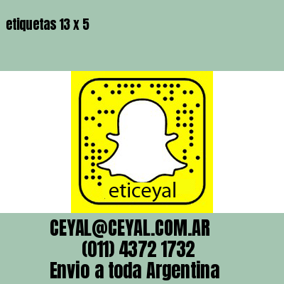 etiquetas 13 x 5