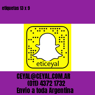 etiquetas 13 x 9