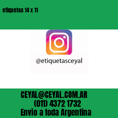 etiquetas 14 x 11