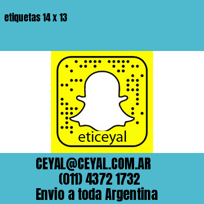 etiquetas 14 x 13
