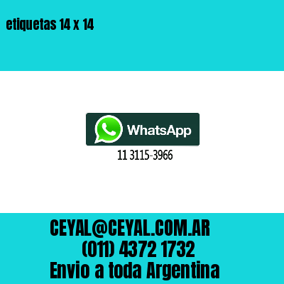 etiquetas 14 x 14