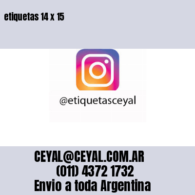etiquetas 14 x 15
