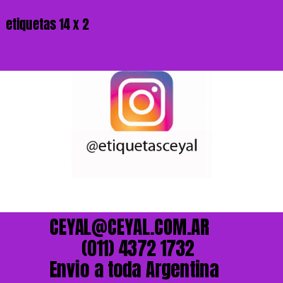 etiquetas 14 x 2