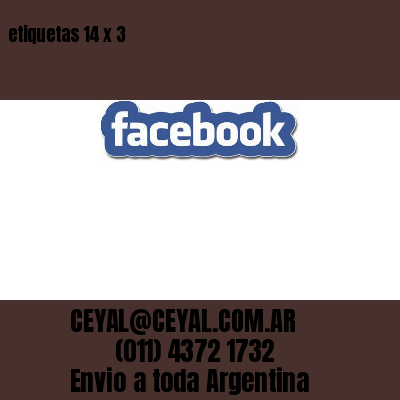 etiquetas 14 x 3