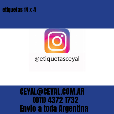 etiquetas 14 x 4