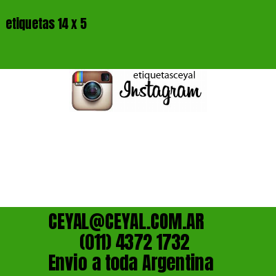 etiquetas 14 x 5