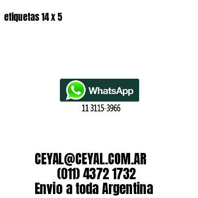 etiquetas 14 x 5