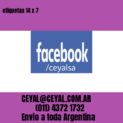 etiquetas 14 x 7