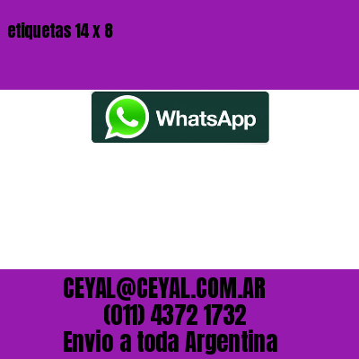 etiquetas 14 x 8
