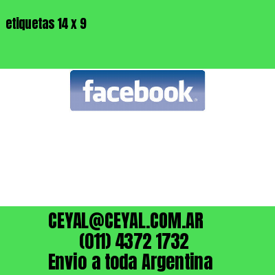 etiquetas 14 x 9