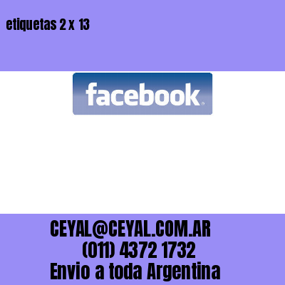 etiquetas 2 x 13