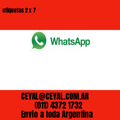 etiquetas 2 x 7