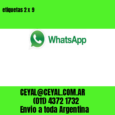 etiquetas 2 x 9