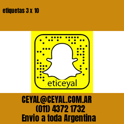 etiquetas 3 x 10