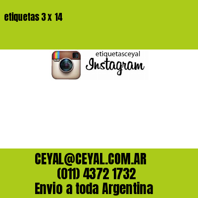 etiquetas 3 x 14