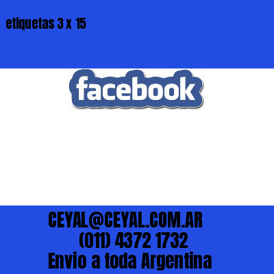 etiquetas 3 x 15