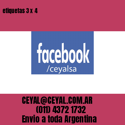etiquetas 3 x 4