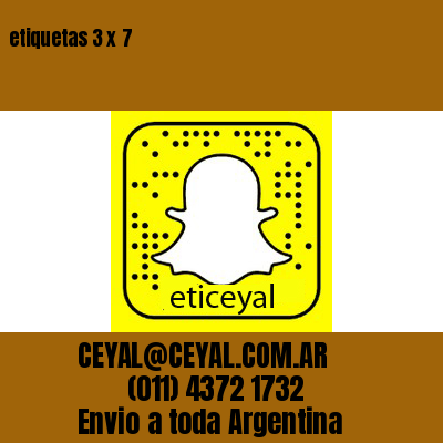 etiquetas 3 x 7