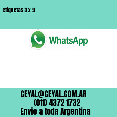 etiquetas 3 x 9