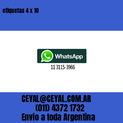 etiquetas 4 x 10