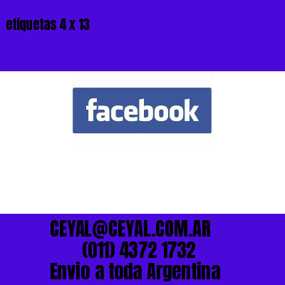 etiquetas 4 x 13