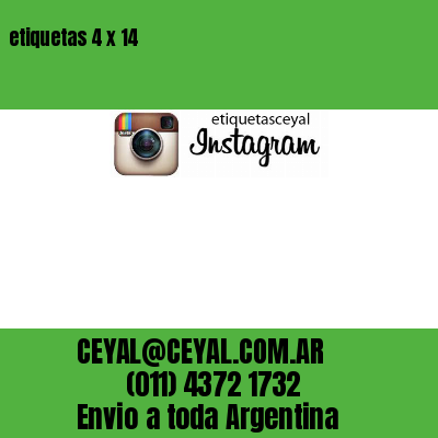 etiquetas 4 x 14