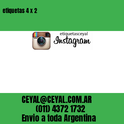 etiquetas 4 x 2