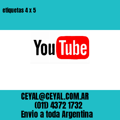 etiquetas 4 x 5