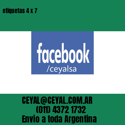 etiquetas 4 x 7