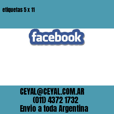 etiquetas 5 x 11
