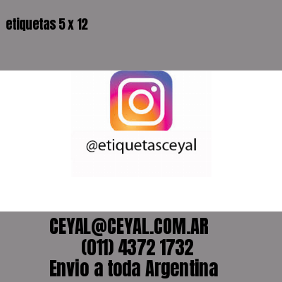 etiquetas 5 x 12