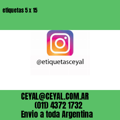 etiquetas 5 x 15