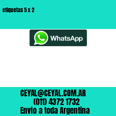 etiquetas 5 x 2