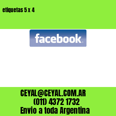 etiquetas 5 x 4