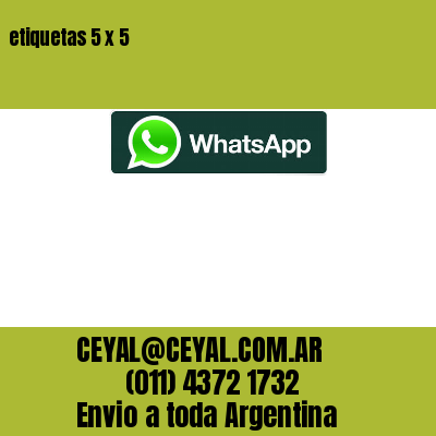 etiquetas 5 x 5