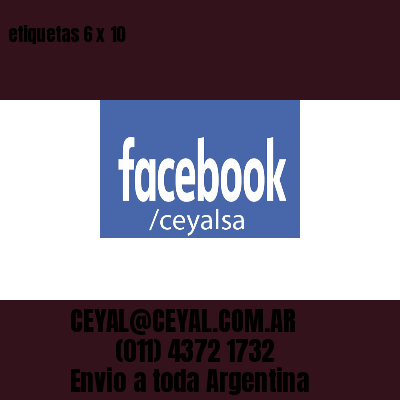 etiquetas 6 x 10