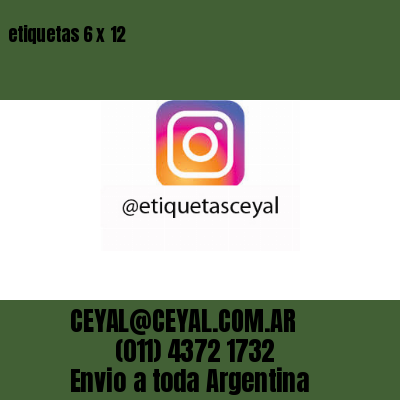 etiquetas 6 x 12