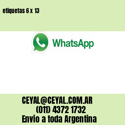 etiquetas 6 x 13