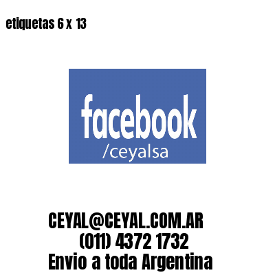 etiquetas 6 x 13