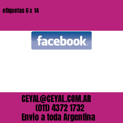 etiquetas 6 x 14