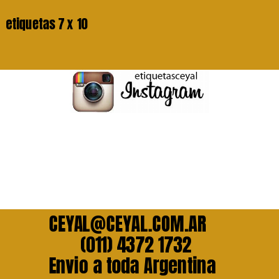 etiquetas 7 x 10