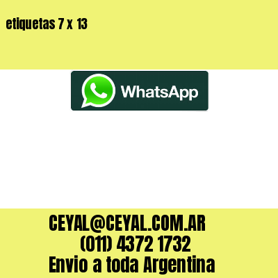 etiquetas 7 x 13